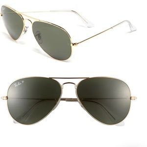 Ray-Ban 58mm Polarized Aviator Sunglasses